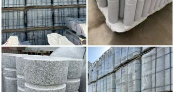 赤峰 芝麻白花岗岩挡车柱、隔离柱多少钱