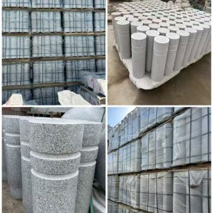 赤峰 芝麻白花岗岩挡车柱、隔离柱多少钱